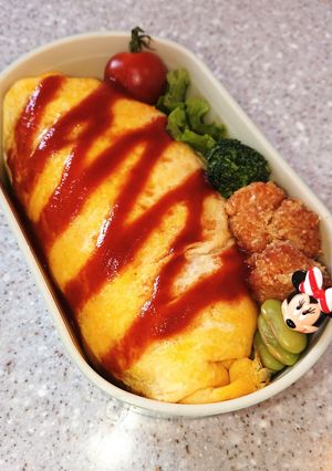 A picture of Sometimes It's Nice! Easy Omurice Bento.