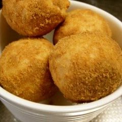 Brown Sugar and Kinako Tofu Donuts Made with Joshinko A picture of Brown Sugar and Kinako Tofu Donuts Made with Joshinko.