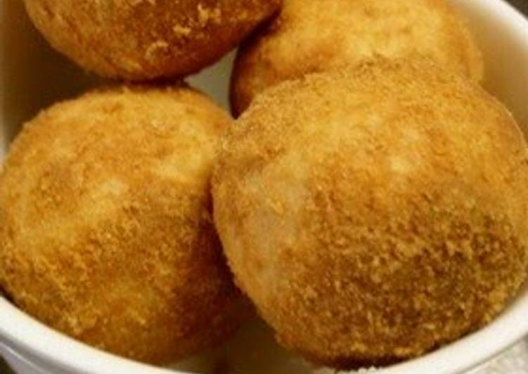 Recipe of Perfect Brown Sugar and Kinako Tofu Donuts Made with Joshinko