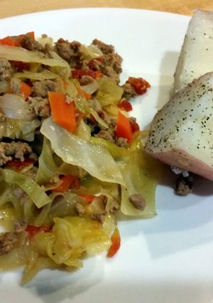 A picture of Turkey and Cabbage One Pot Meal.
