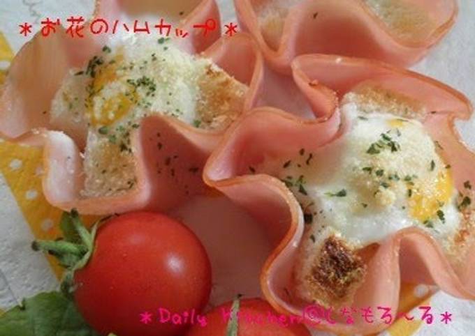 Flower Shaped Ham Cups