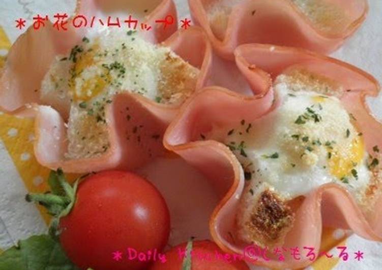 Steps to Make Any-night-of-the-week Flower Shaped Ham Cups