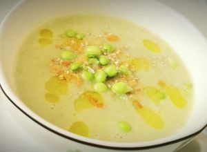 Una foto de Crema de  Tirabeques