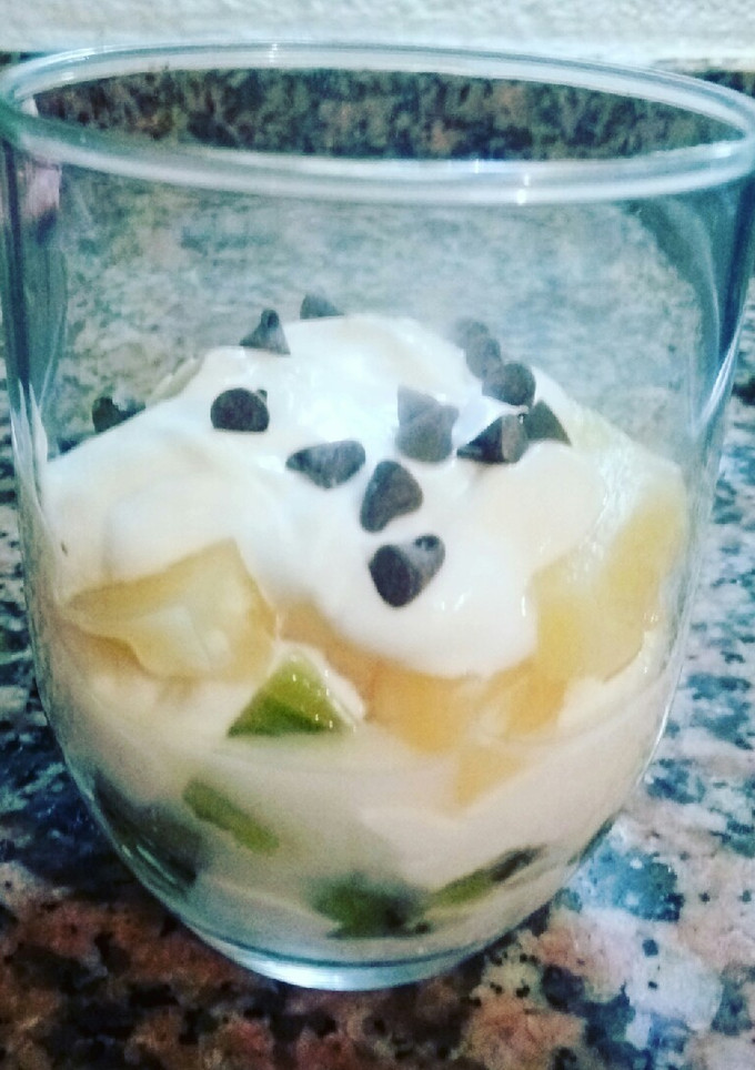 Una foto de Queso batido con fruta