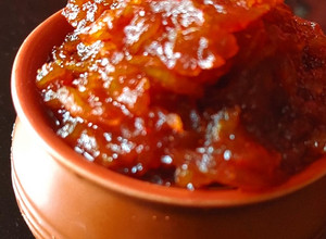 A picture of Watermelon Rind chutney.