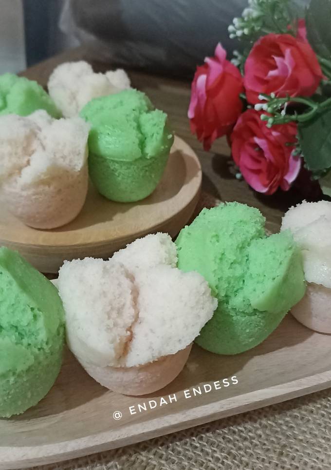 Resep Kue Mangkok / Apem Mekar Tepung Beras (tape) oleh Endah Mumpuni