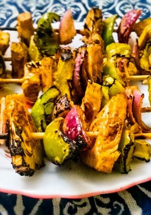 A picture of Raw Jackfruit Tikka Kebab.