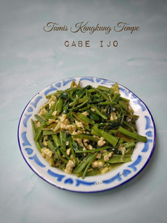 Foto resep Tumis Kangkung Tempe Cabe Ijo