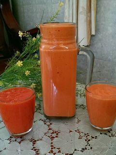 Hình của món Sinh Tố Gấc Chanh Dây.