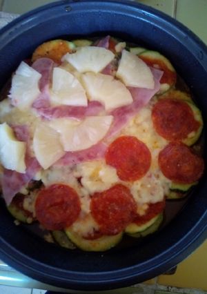 Una foto de Pizza con base de calabacitas