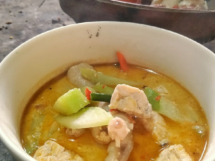 Easy Steps to Make Recipes Lodeh tempe kacang panjang labu siam the Delicious Really Delicious.