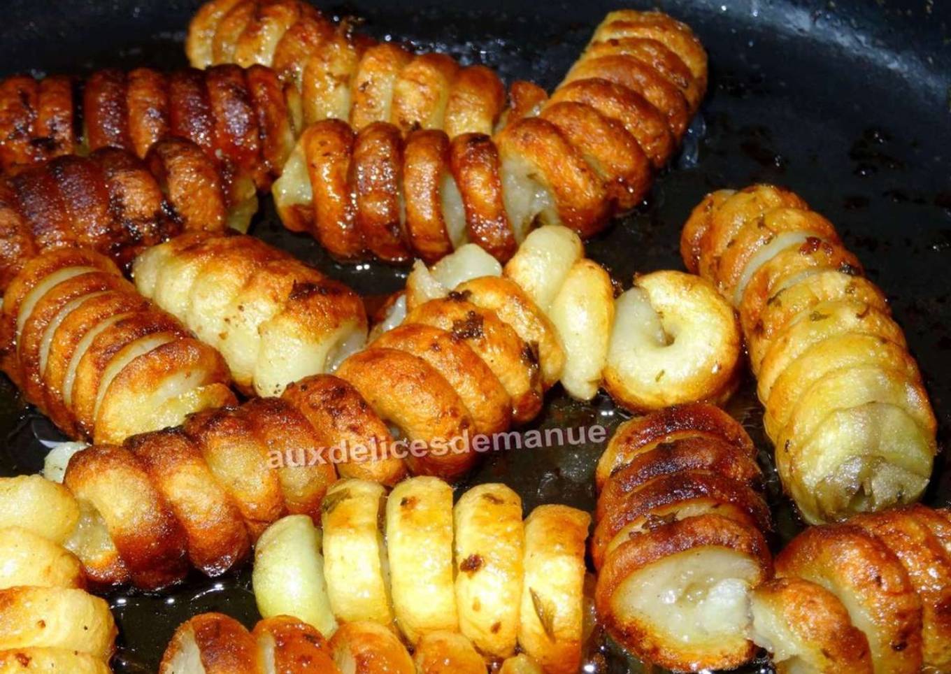 Spirales de pommes de terre rissolées