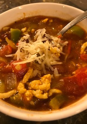 A picture of Garden Vegetable Turkey Chili.