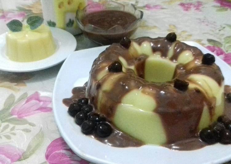 Puding jagung vla cokelat bobba.