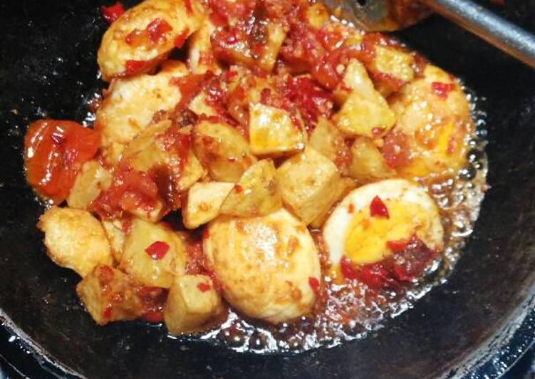 Resep Balado kentang+ telur sederhana, Sempurna