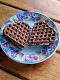 Wafles nutritivos de avena y cacao