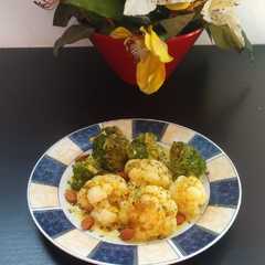 Una foto de Brócoli y coliflor al curry