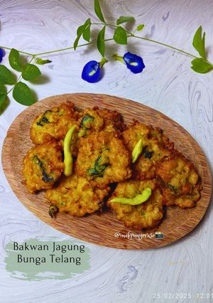 Foto resep Bakwan Jagung Bunga Telang