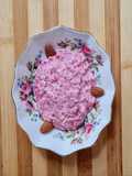 Yogur griego en rosa 🌹 Yogur con avena trasnochada y frutillas 🍓 low carb 🍓 alto en proteínas