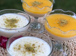 صورة لوصفة رز بحليب و(مبطن بالبرتقال)