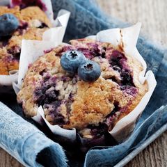 A picture of Blueberry oat muffins.