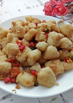 Foto resep Tahu Garam Pedas #PejuangGoldenApron2