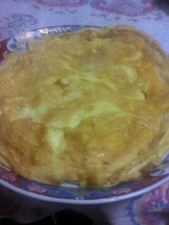 A picture of A Reproduction of an Omelet I had in China.