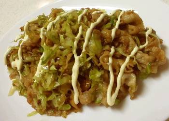 How to Prepare Perfect StirFried Pork Belly and Cabbage with Okonomiyaki Sauce