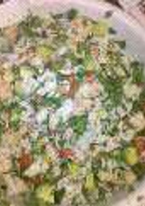 A picture of Miles of simple Ceviche.