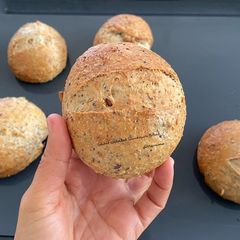 A picture of Seeded Oatmeal Sourdough Bread.