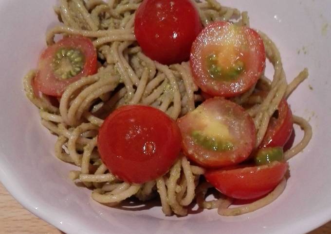 Simple Way to Prepare Perfect easy whole grain pasta pesto