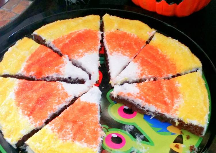 Steps to Prepare Speedy Candy Corn Brownies