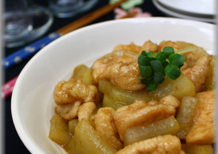 Easiest Way to Prepare Any-night-of-the-week Sweet and Savoury Braised Chicken and Daikon Radish with Yuzu Pepper Paste