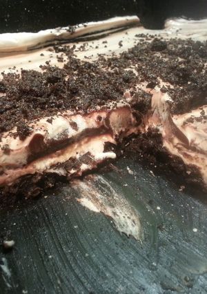 A picture of Oreo cookie lasagna.