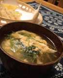 Easy Egg Drop Soup with Mitsuba