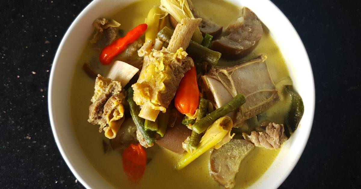 Resep Lodeh Kacang Panjang Terong Iga Sapi Oleh Ami Holmes Cookpad