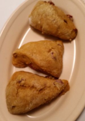 A picture of Pumpkin-cranberry scones.