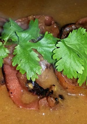 A picture of Sig's Tomato and Lentil Soup.