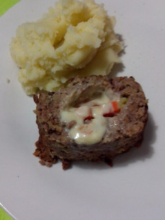 Una foto de Budín de carne relleno