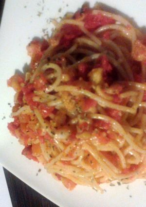 A picture of Spicy Seafood Spaghetti.
