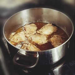 A picture of Chicken Adobo by Nora Daza.