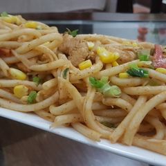 A picture of Chicken corn macaroni.