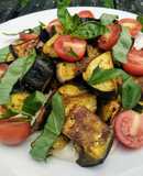 北非烤蔬菜佐中東芝麻醬- Ras El Hanout Roasted Veggies with Tahini Dressing-奶素