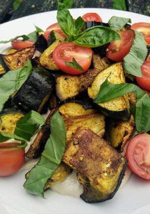 北非烤蔬菜佐中東芝麻醬- Ras El Hanout Roasted Veggies with Tahini Dressing-奶素 的食譜成品照片