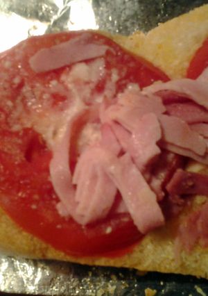 A picture of bruschetta bread.