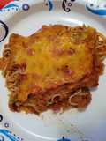 Easy busy weeknight meatless baked spaghetti