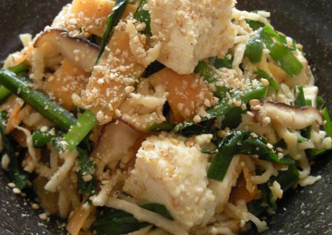 Recipe of Speedy Healthy Chanpuru Style Tofu Stir-Fry - Miso Is The Key