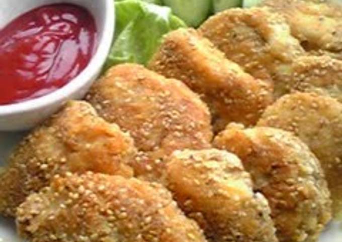 White Sesame & Cheese Coated Chicken Breast Cutlets
