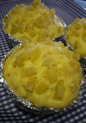 A picture of Pancake Mix Steamed Sweet Potato Buns.