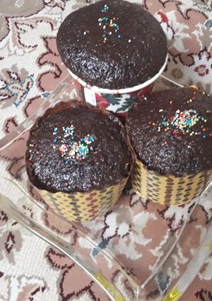 عکسی از دستور کاپ کیک در لیوان یکبار مصرف